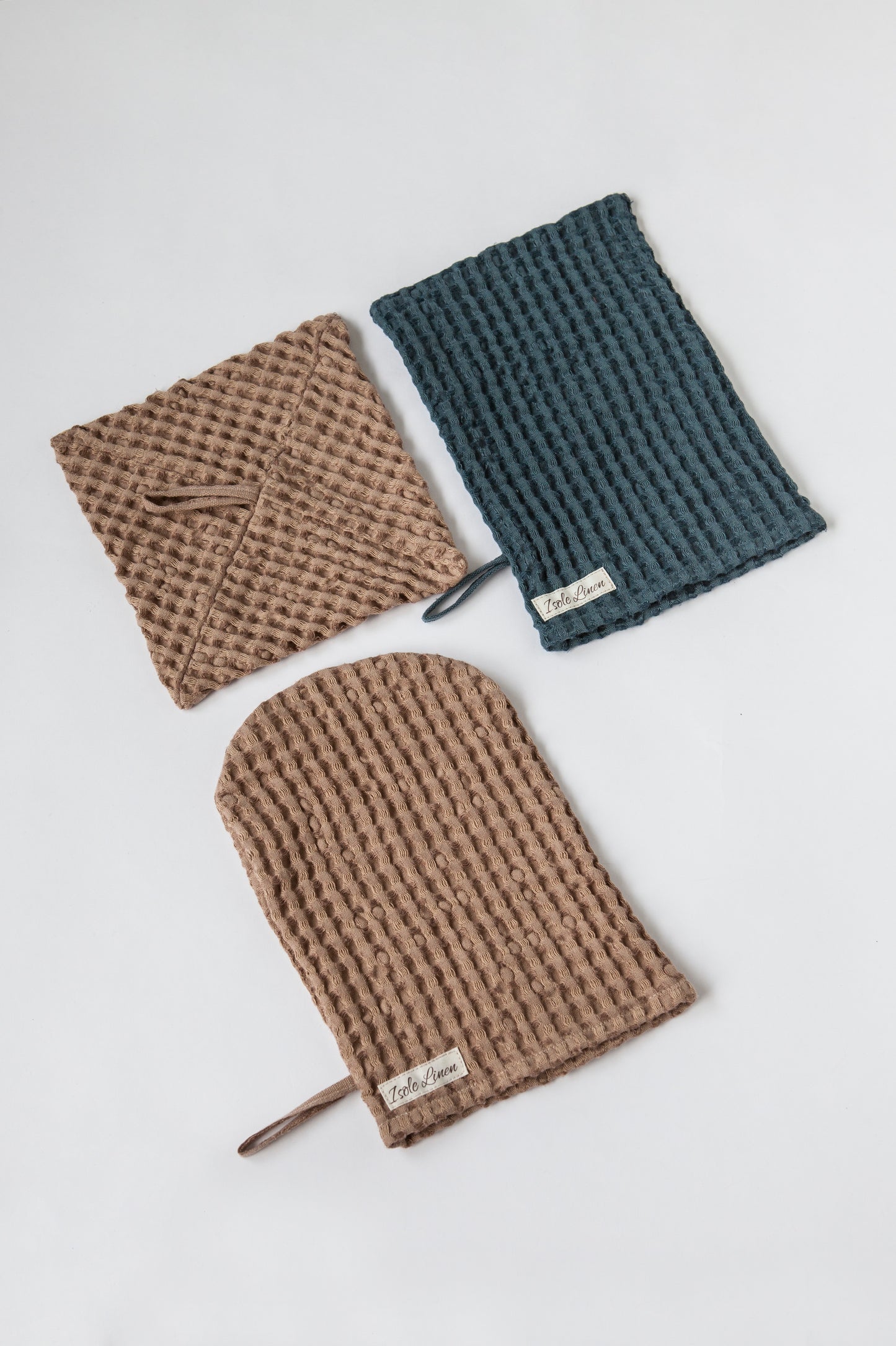 Waffle Linen Shower Sponge. Zero Waste Linen Washing Sponge. Dish cloth. Kitchen Washcloth.