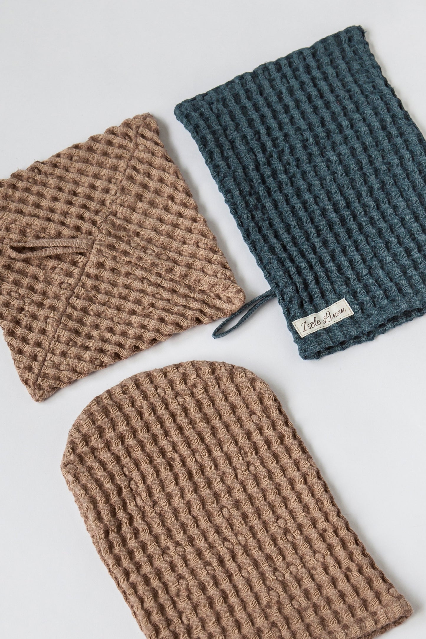 Waffle Linen Shower Sponge. Zero Waste Linen Washing Sponge. Dish cloth. Kitchen Washcloth.