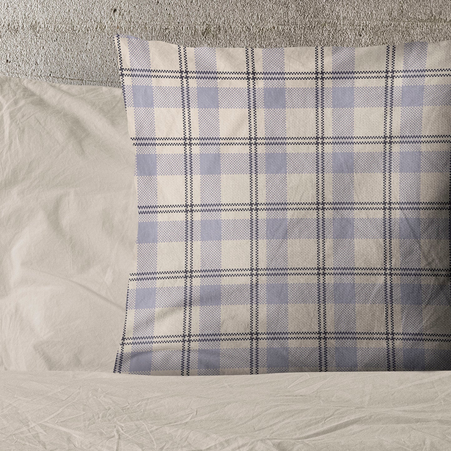 Retro Plaid Print Linen By The Yard or Meter, Retro Checkered Print Linen Fabric For Clothing, Bedding, Curtains & Upholstery