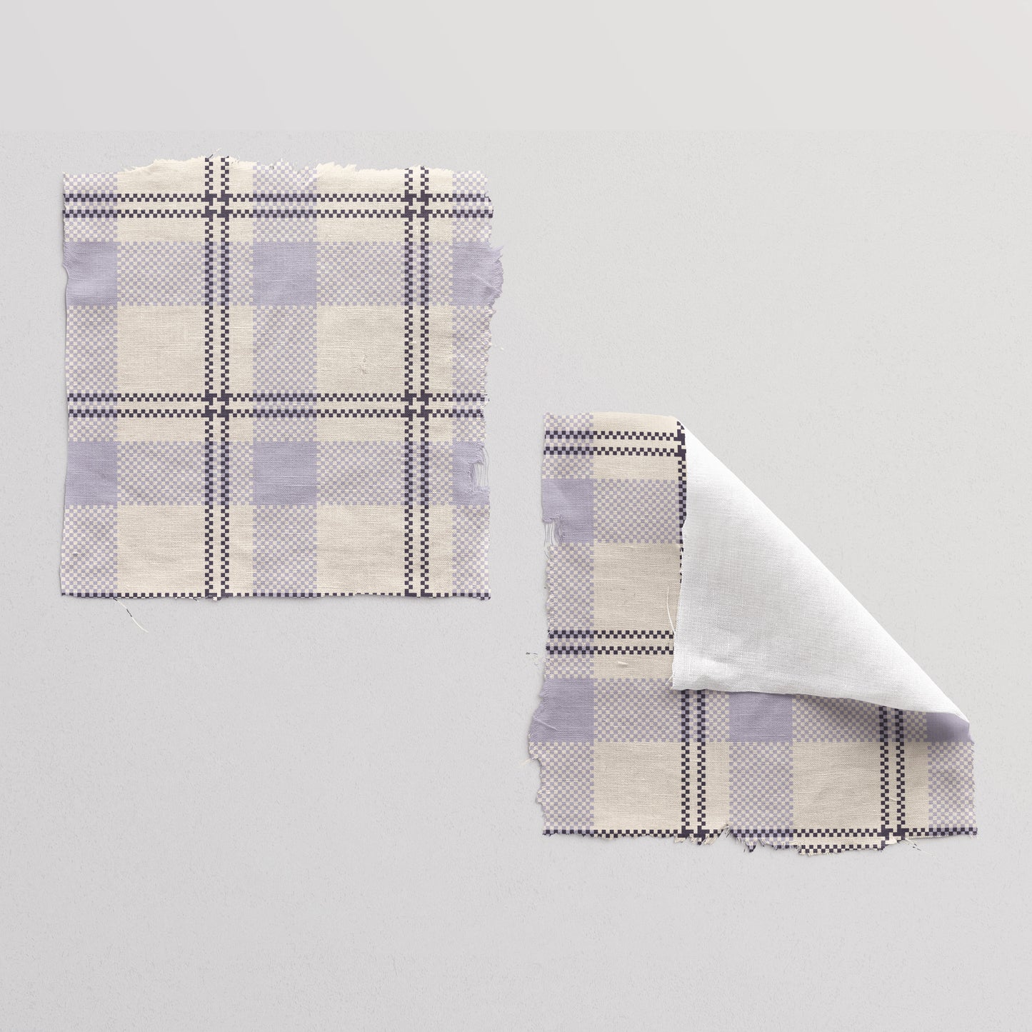Retro Plaid Print Linen By The Yard or Meter, Retro Checkered Print Linen Fabric For Clothing, Bedding, Curtains & Upholstery