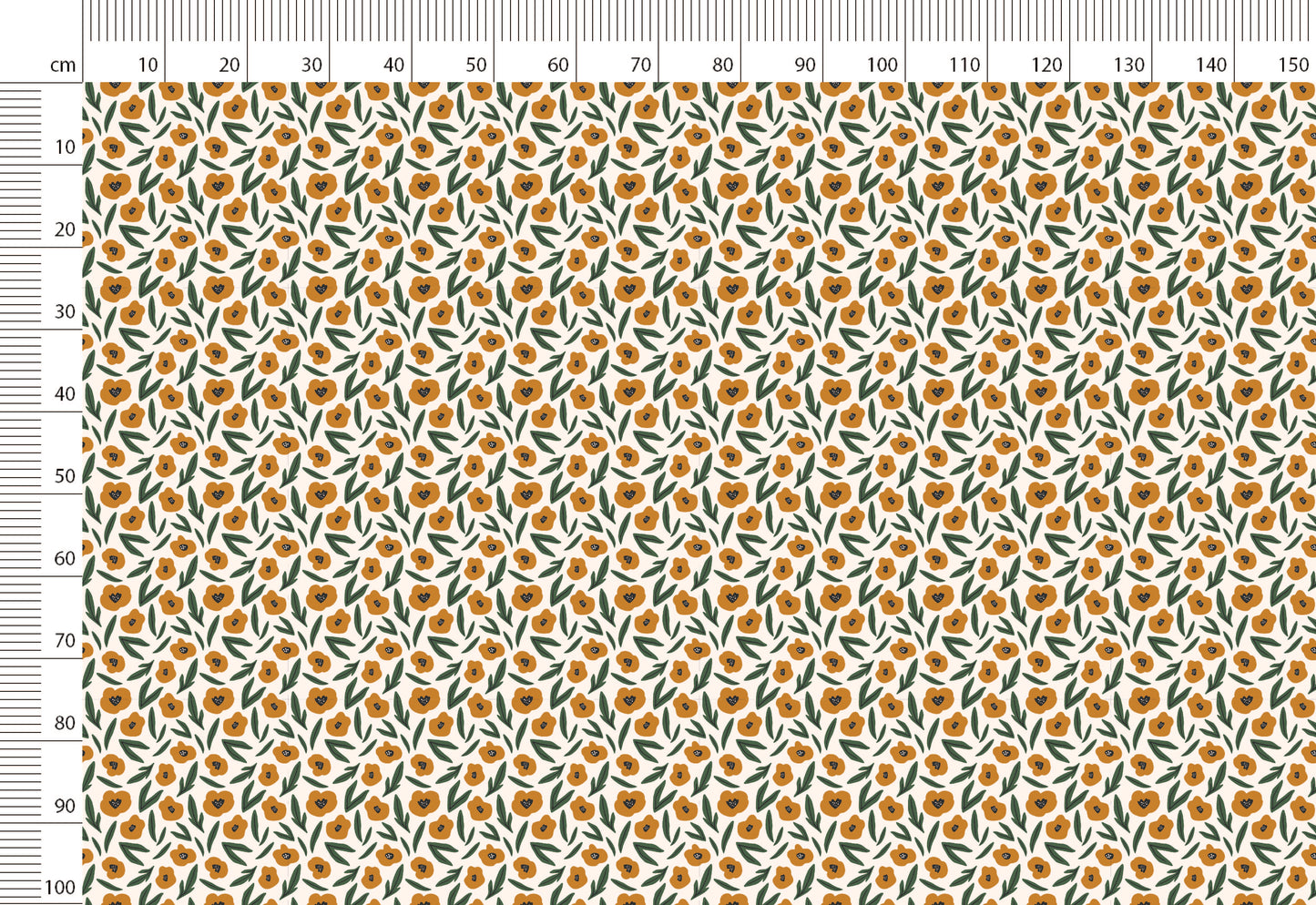 Retro Floral Print Linen By The Yard or Meter, Retro Funky Flowers Print Linen Fabric For Clothing, Bedding, Curtains & Upholstery