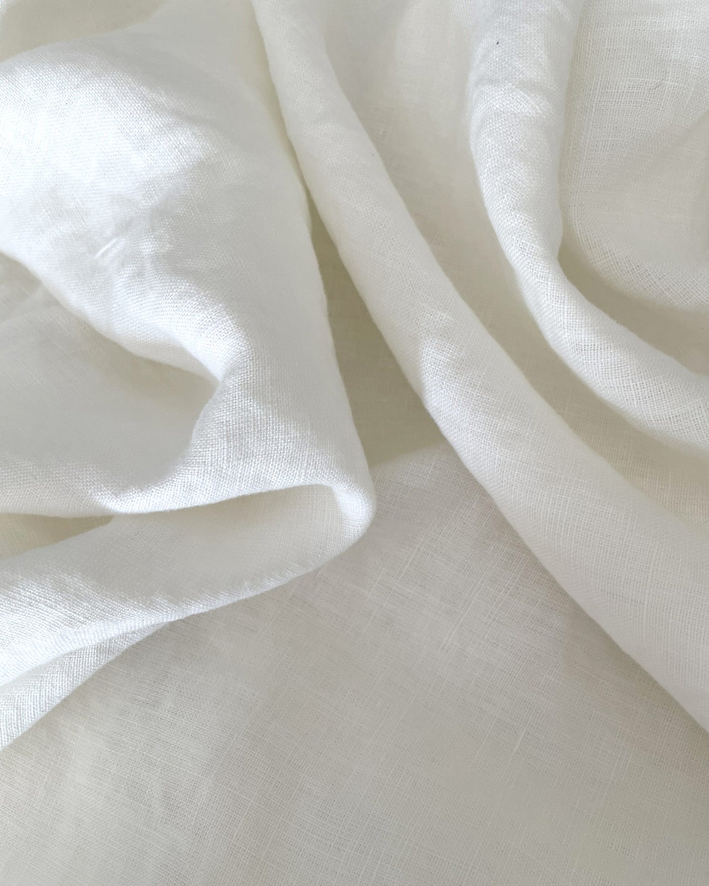 White Linen Scraps Bundle, Large Natural Linen Fabric Remnants For Craft Projects and Clothes, 145cm / 57 inches width
