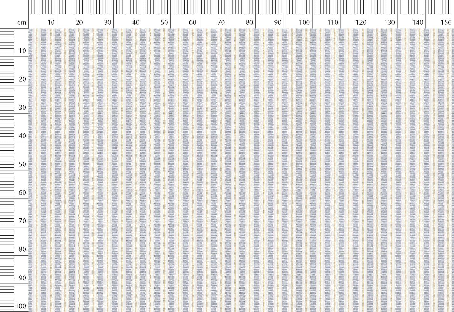 Provence Print Linen By The Yard or Meter, French Farmhouse Stripe Print Linen Fabric For Clothing, Bedding, Curtains & Upholstery