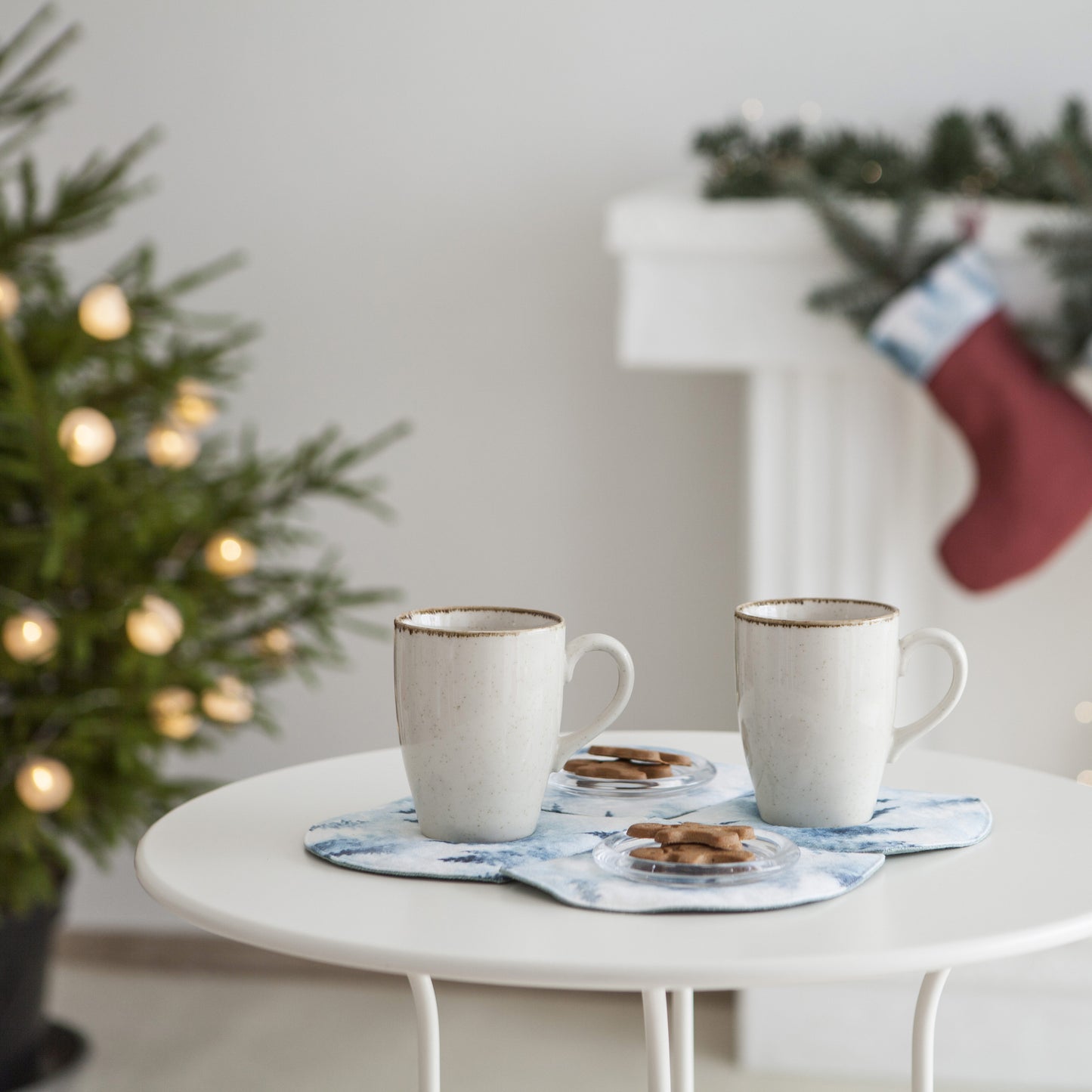 Christmas Linen Mug Rugs