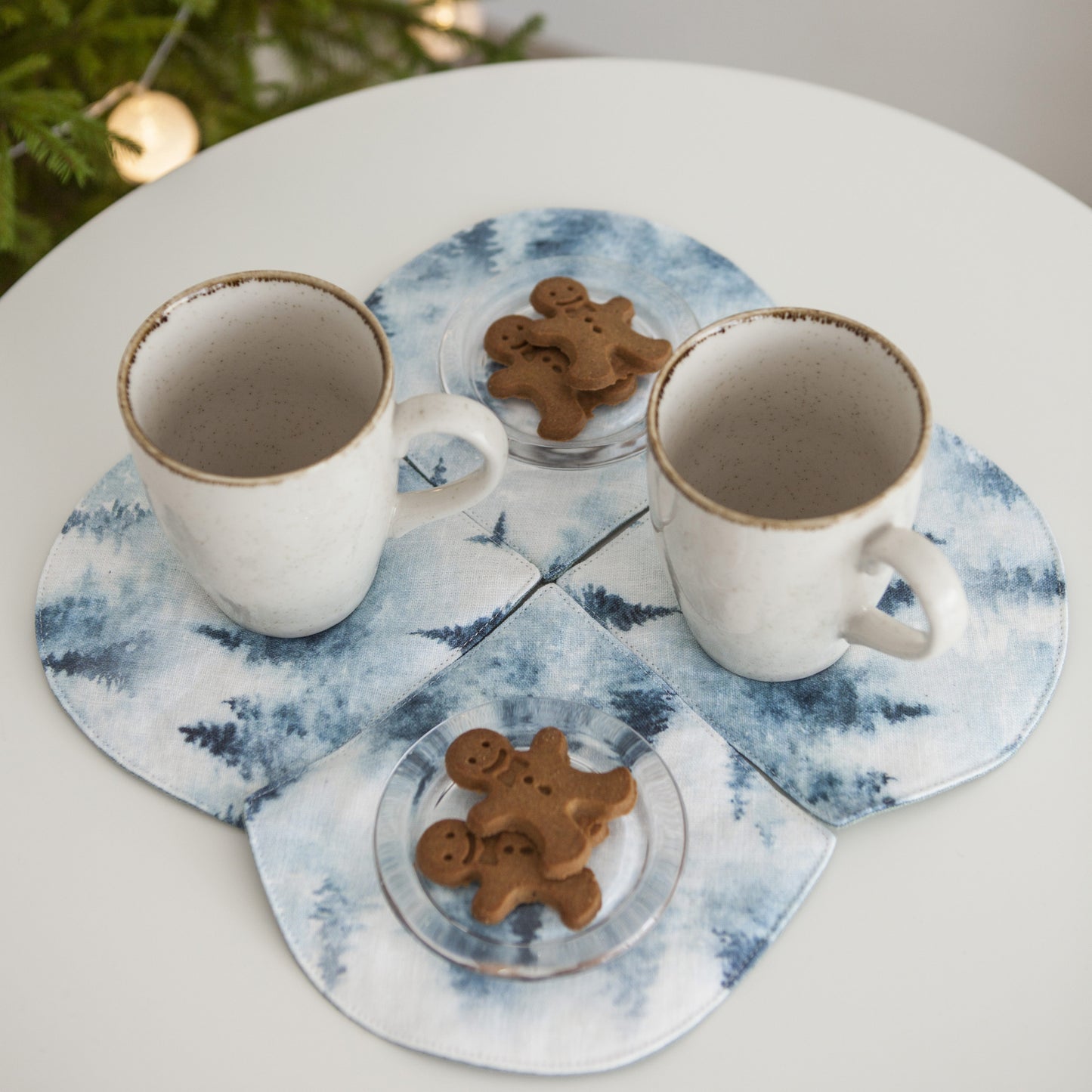 Christmas Linen Mug Rugs