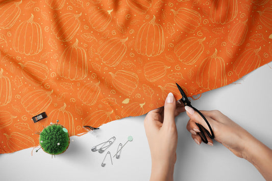 Halloween Linen Fabric By The Yard, Printed Linen Fabric By The Yard For Clothing & Home Textile - Width 148 cm/1.62yd