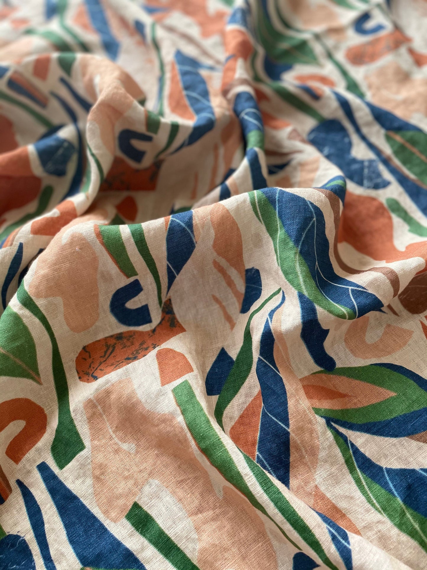 Stonewashed Linen Fabric Natural Linen Fabric By The Yard For Clothes & Home Textile - Width 148 cm/1.62yd