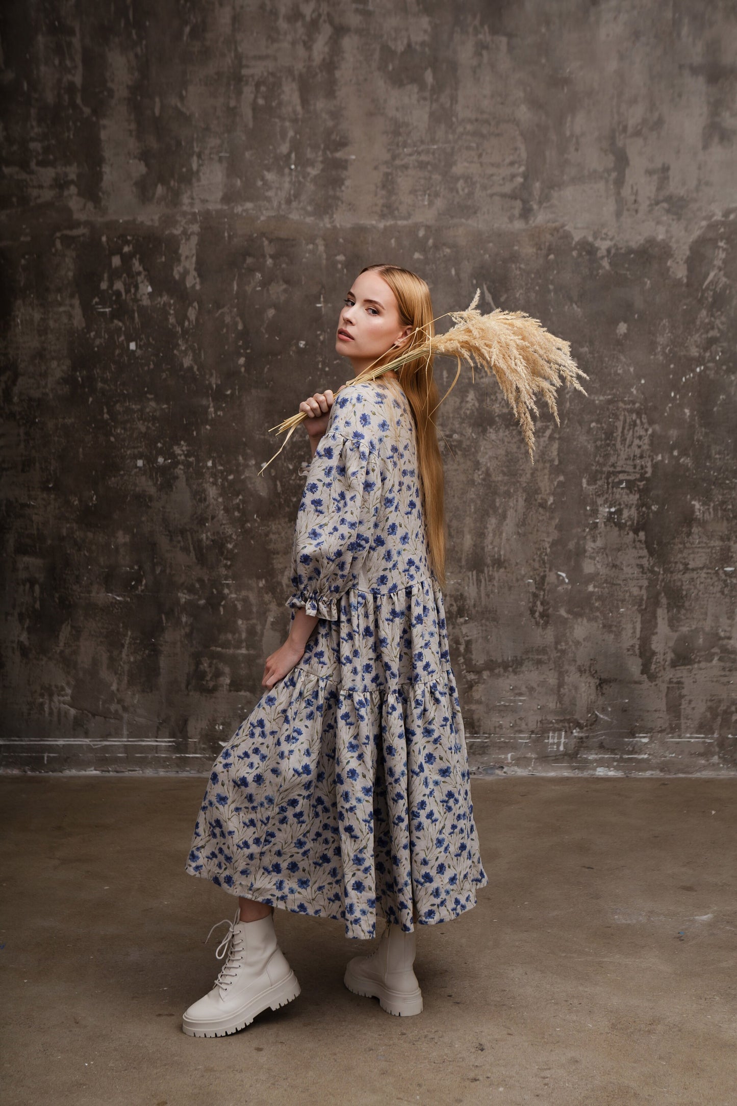 Linen Boho Dress