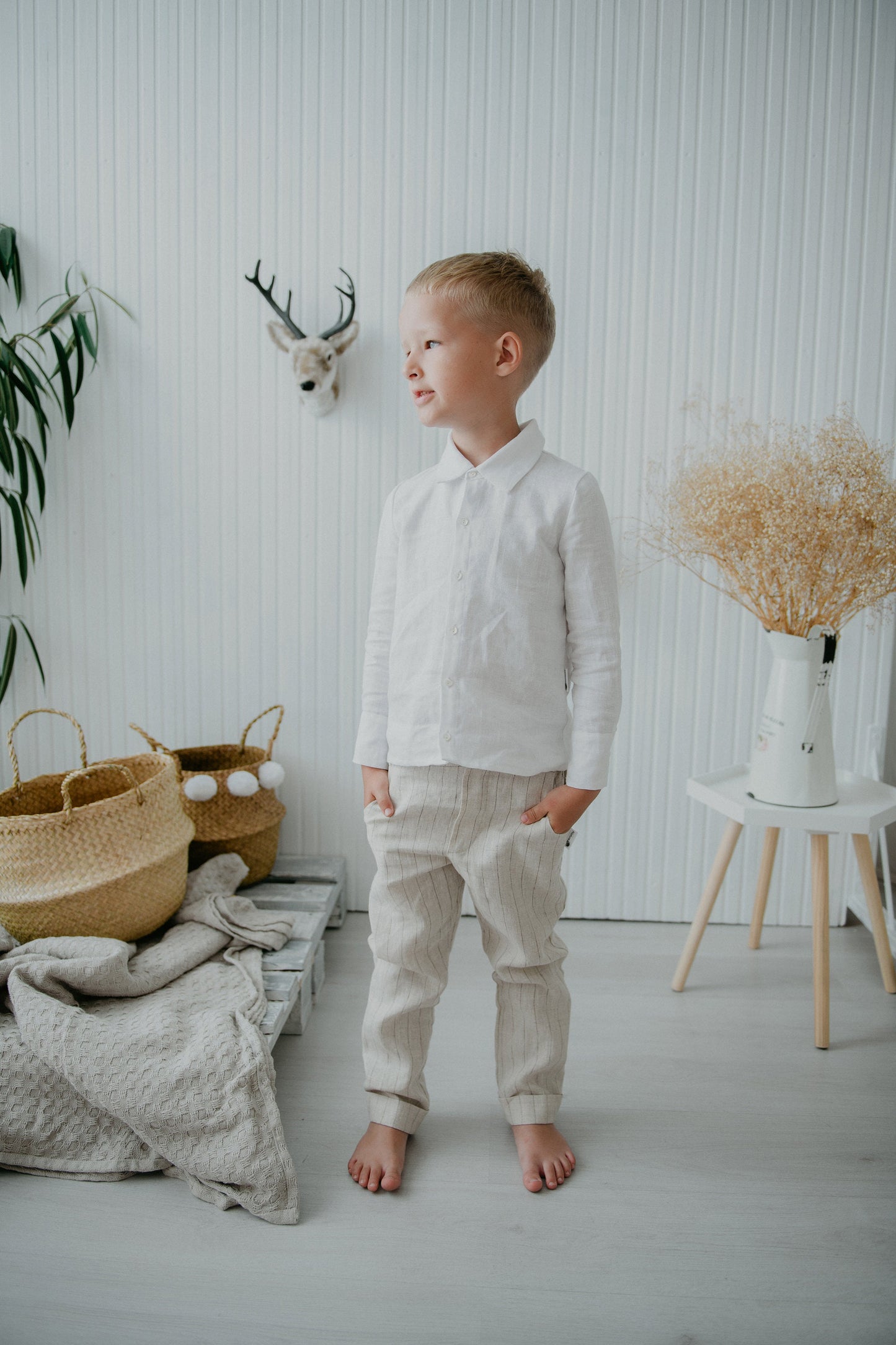 Boy Linen Shirt 12M - 12Y