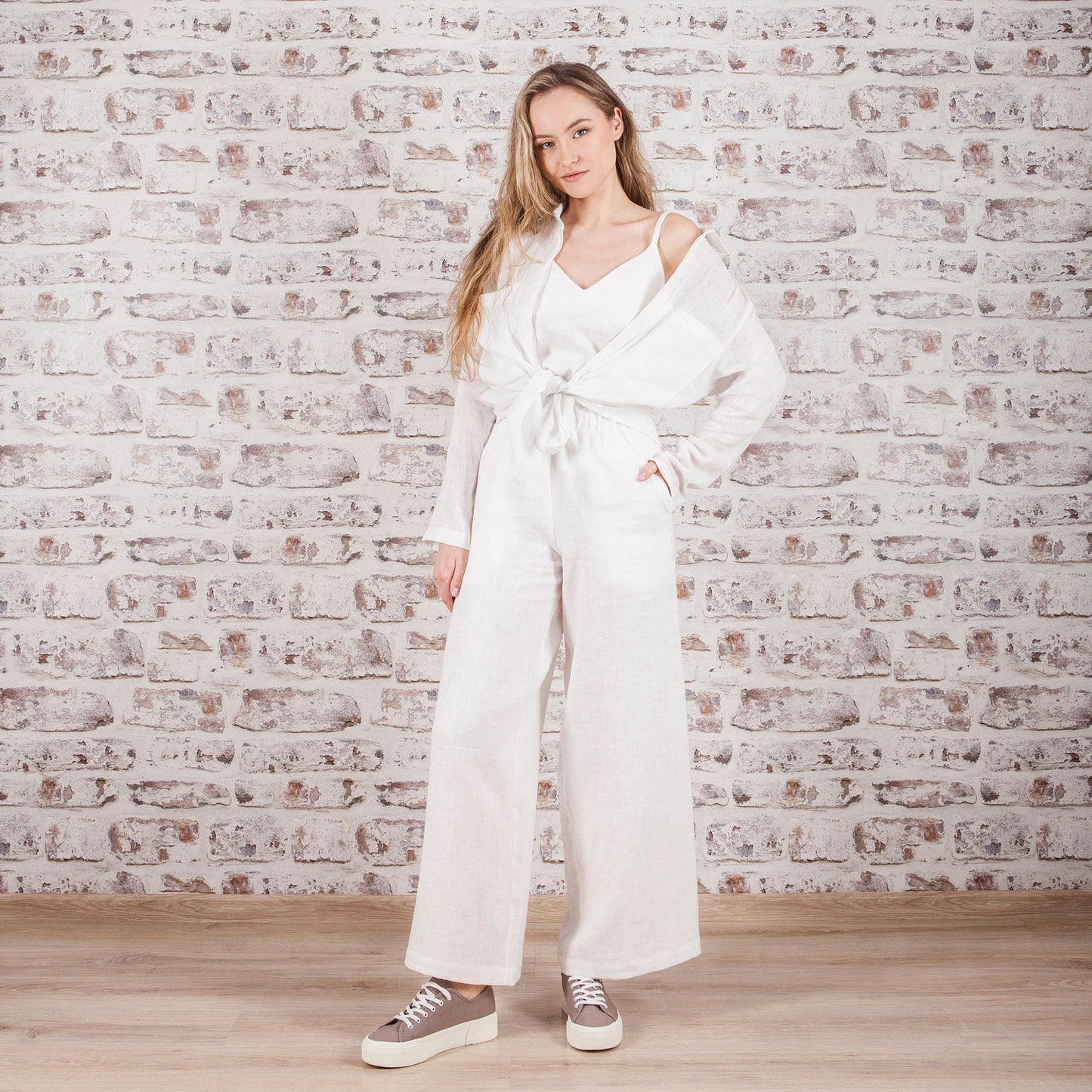 White Linen Summer Trousers