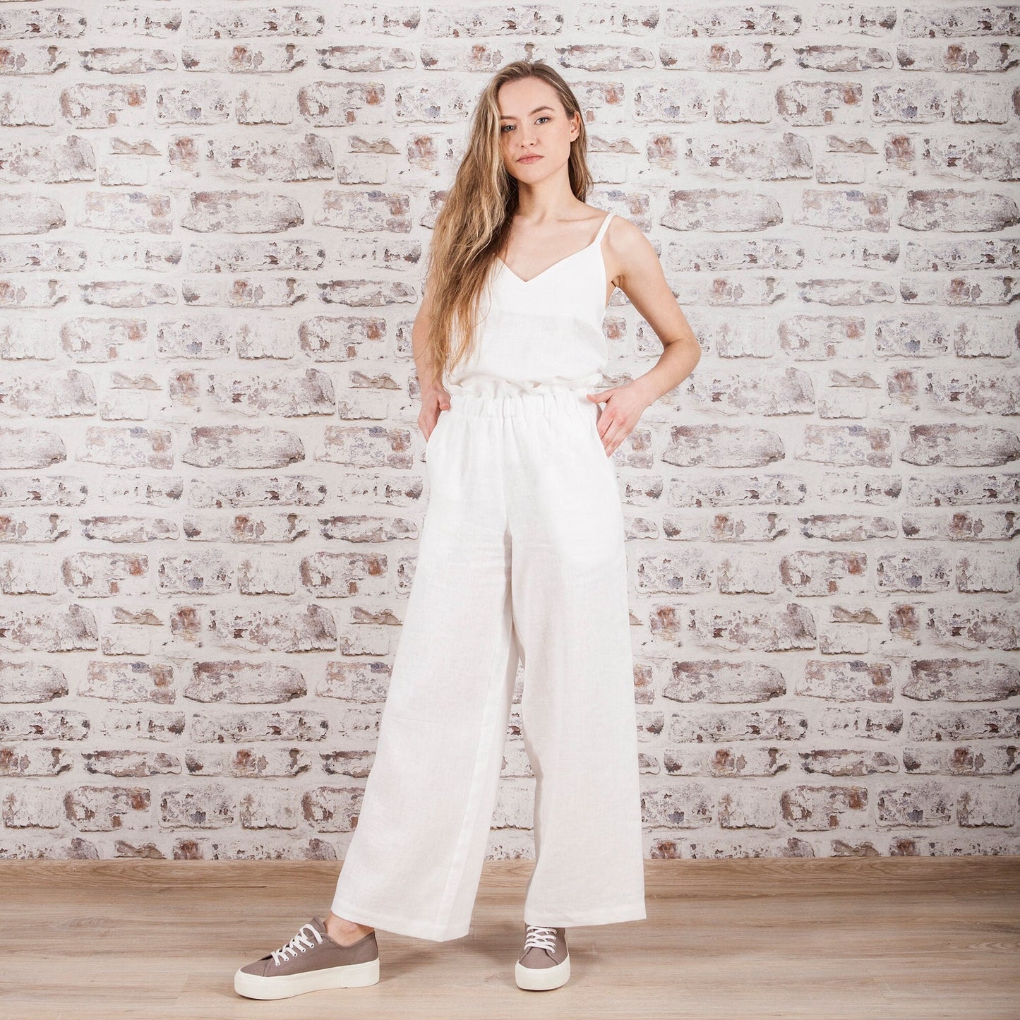 White Linen Summer Trousers
