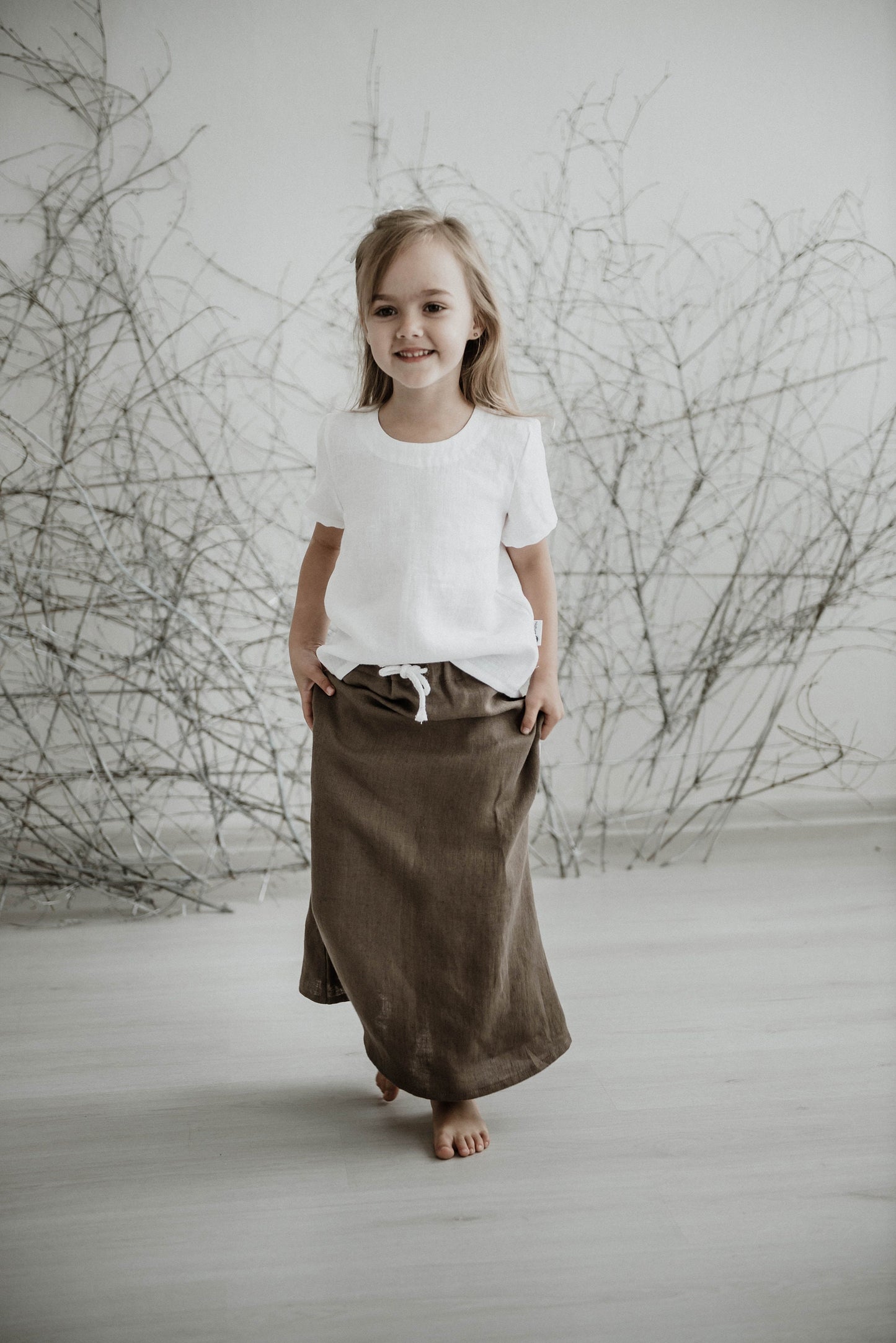 Girl Linen Top 12M - 12Y