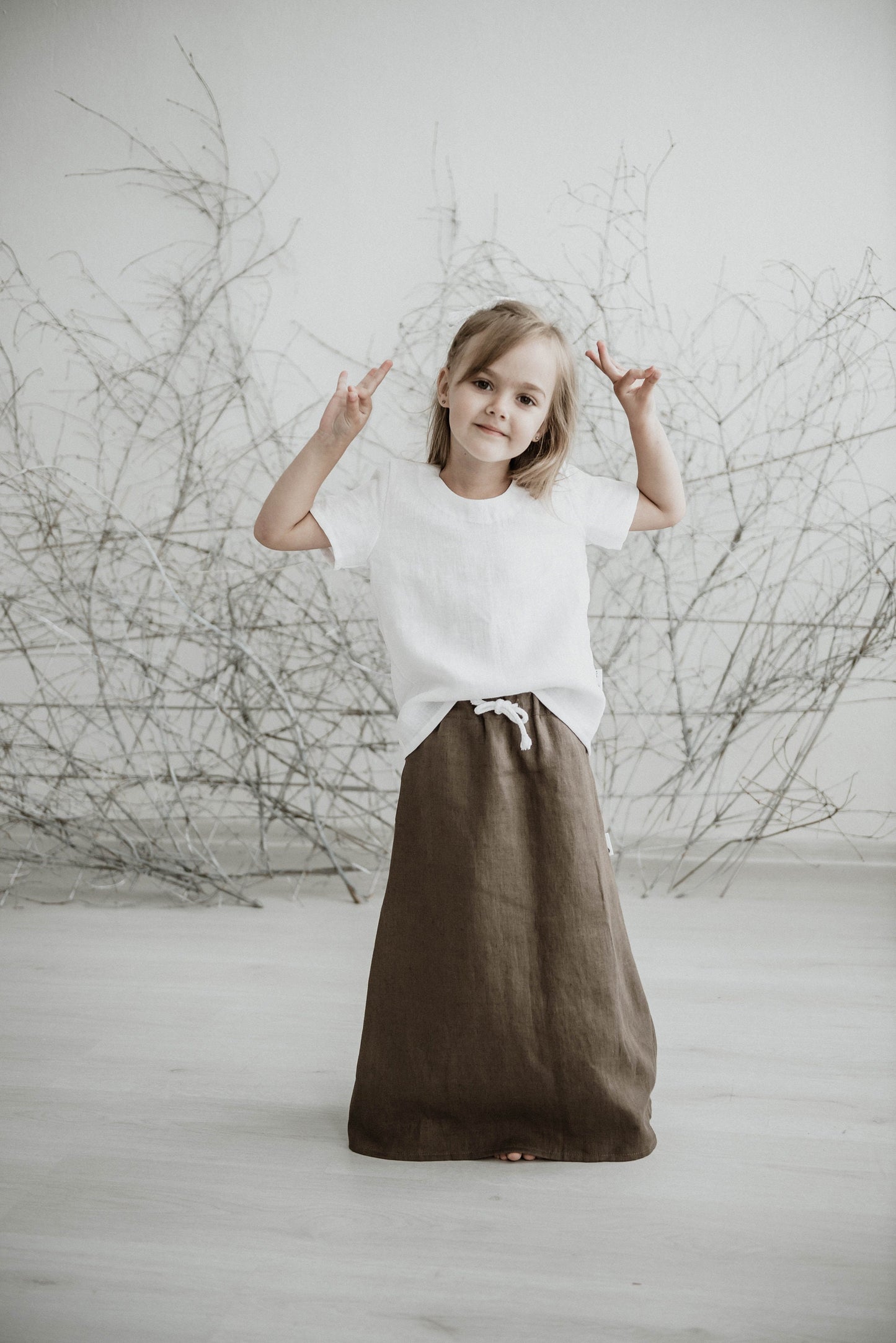 Girl Linen Top 12M - 12Y