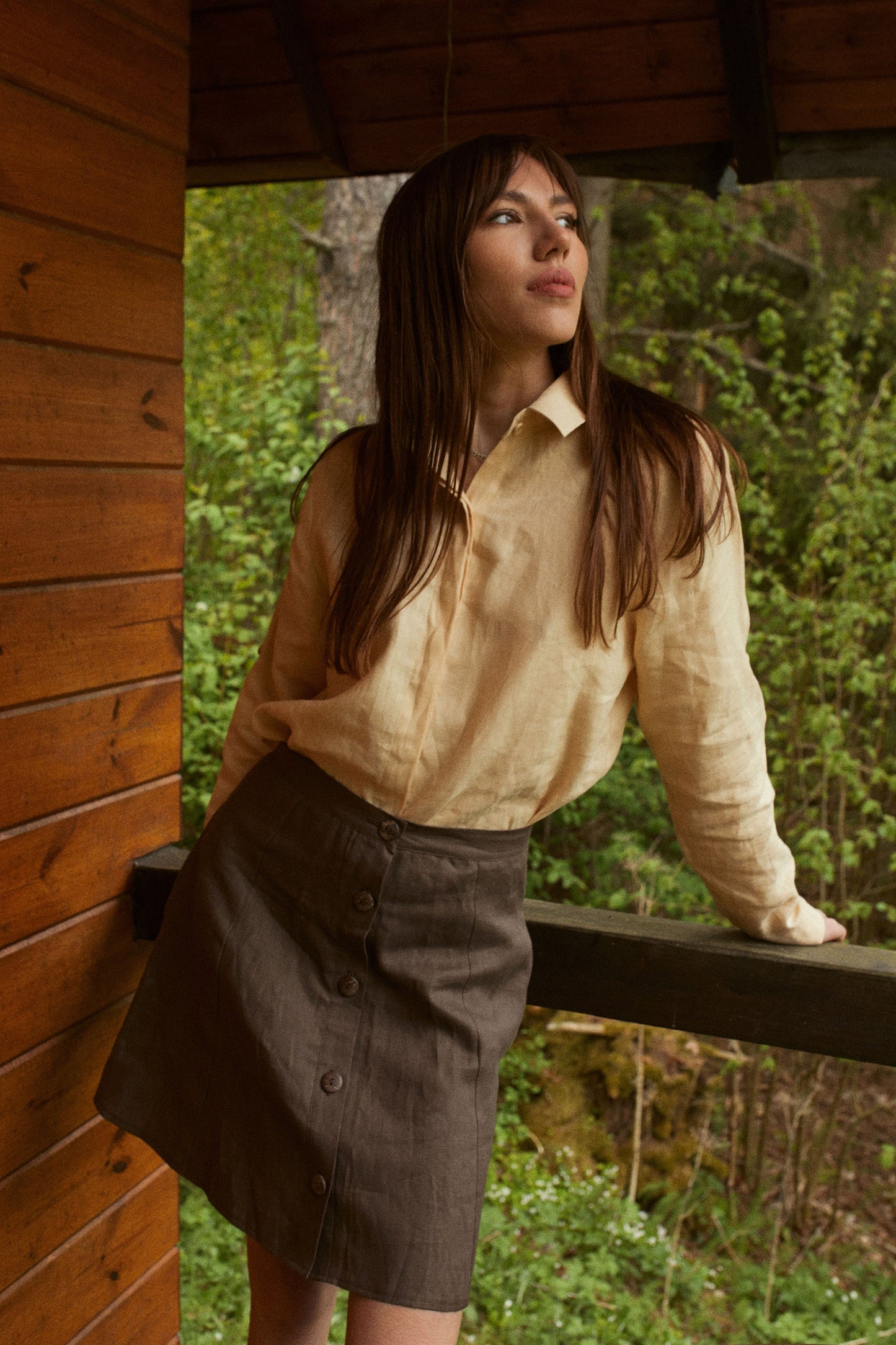 Mini Linen Skirt