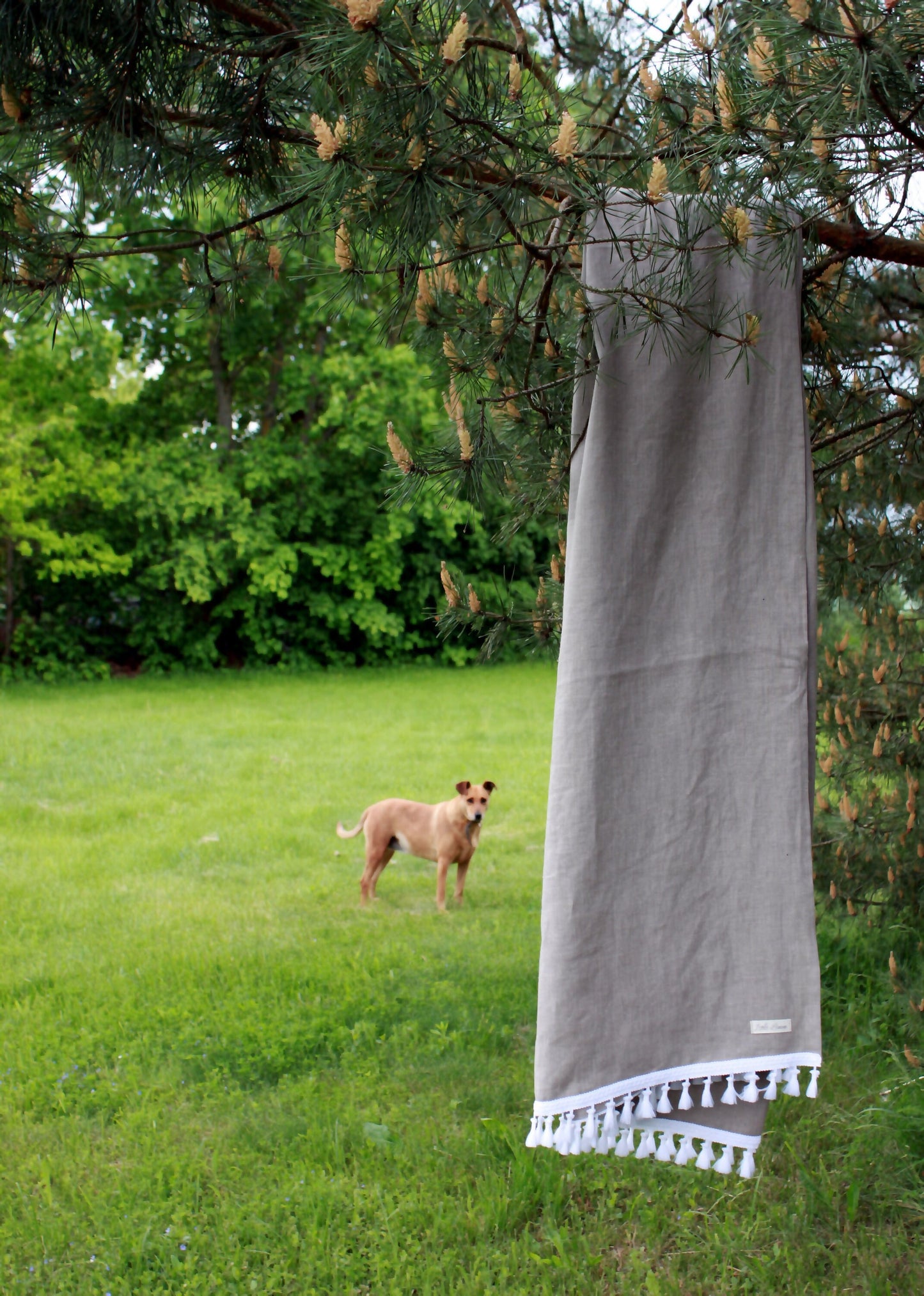 Natural Linen Beach Towel.
