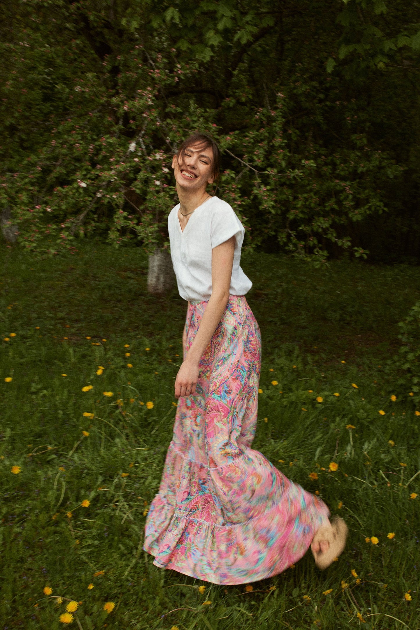 Linen Boho Skirt
