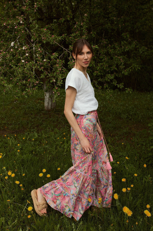 Linen Boho Skirt