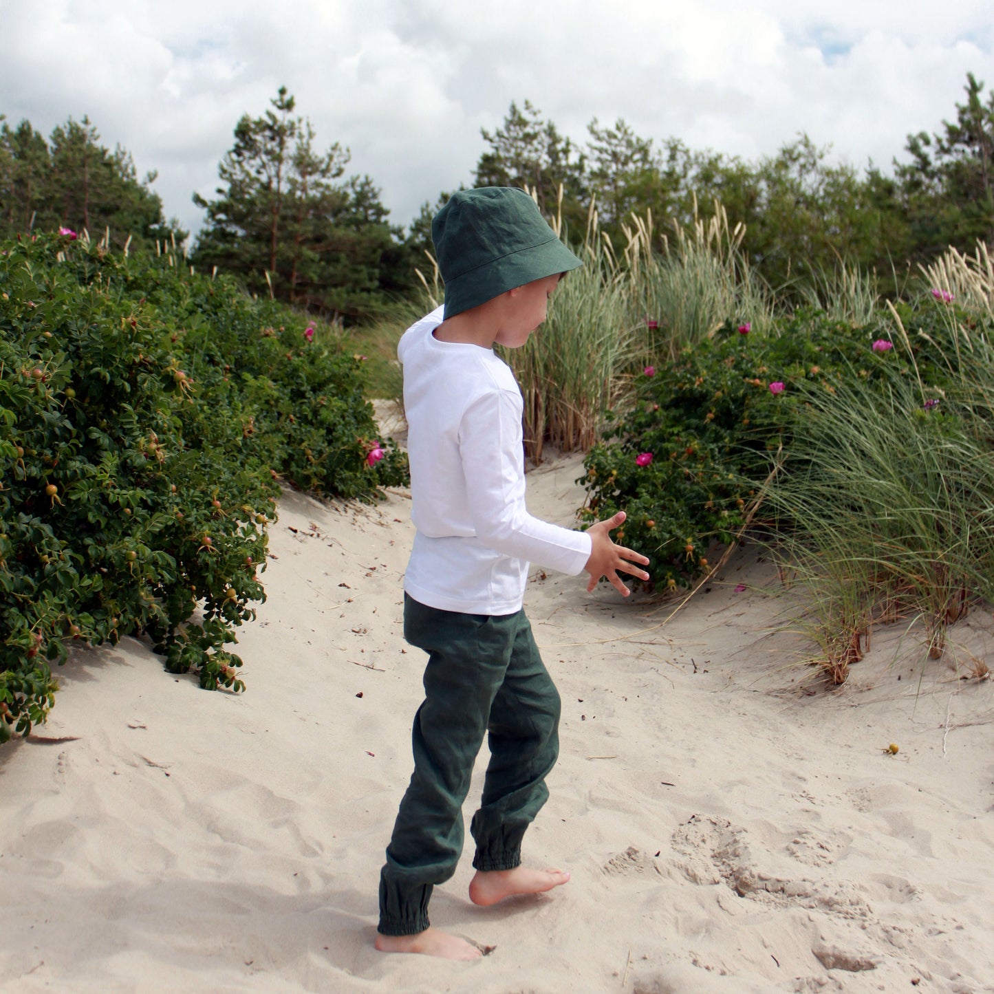 Unisex Linen Jogging Trousers for Kids