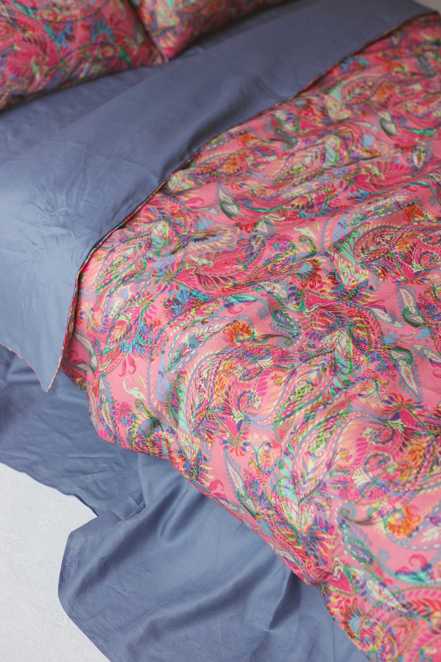 Vintage Linen By The Yard Paisley Pattern Linen Fabric For Bedding, Curtains, Dresses, Clothing, Table Cloth & Pillow Covers